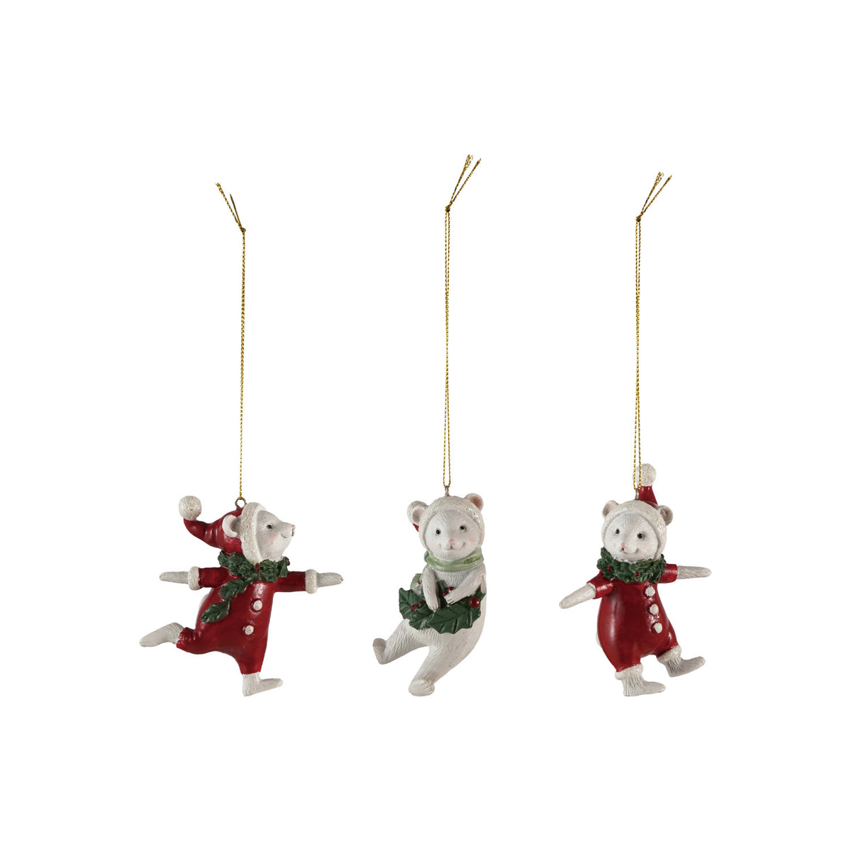 Resin Mouse Ornament, 3 Styles