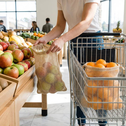 2 Pack Organic Cotton Mesh Produce Bags